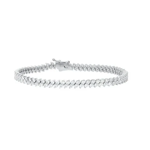 CZ Sterling Silver Double Tennis Bracelet Charles Frederick Jewelers Chelmsford, MA