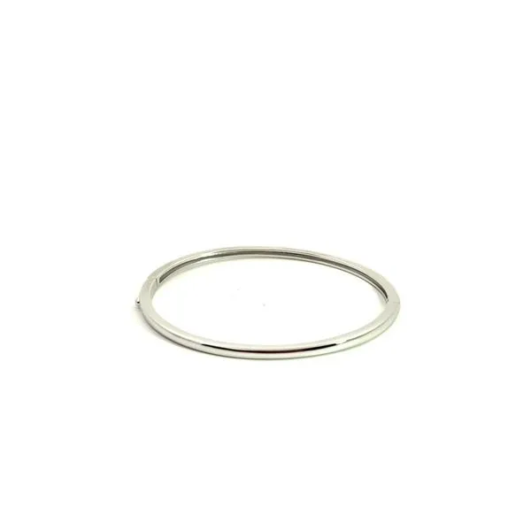 Sterling Rhodium Plate Bangle Bracelet Charles Frederick Jewelers Chelmsford, MA