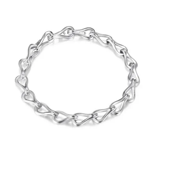 Sterling Silver Link Bracelet, Measures 6.5\ Long, Plus 1...