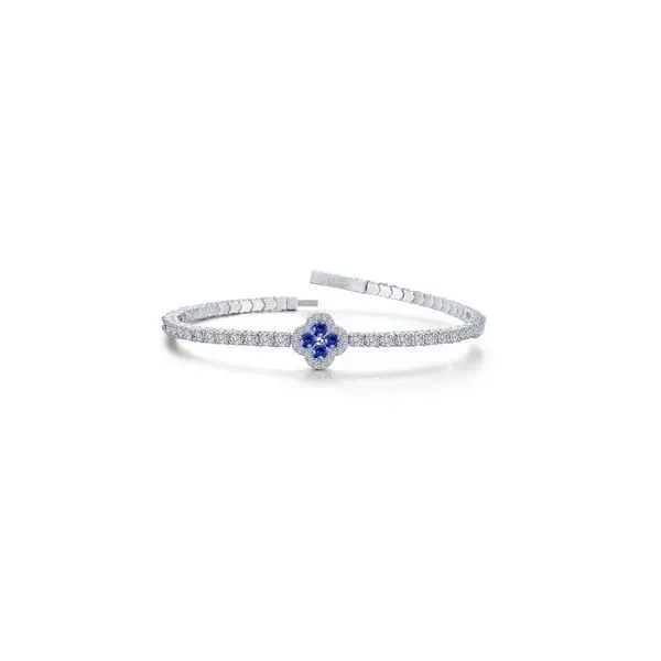 Flexible Tennis Bracelet with Lab Grown Sapphires Charles Frederick Jewelers Chelmsford, MA