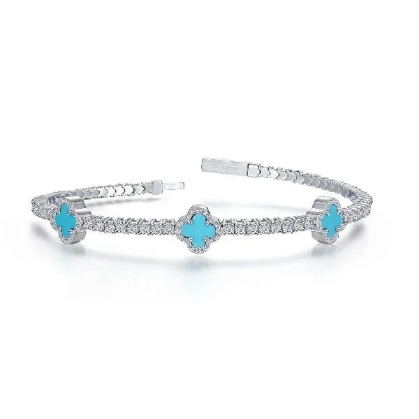Flexible Tennis Bracelet with Synthetic Turquoise Charles Frederick Jewelers Chelmsford, MA