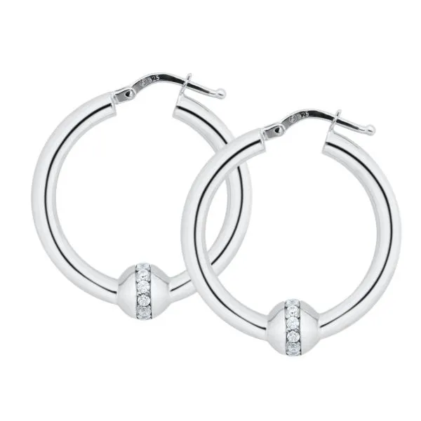 Cape Cod CZ Hoop Earrings Charles Frederick Jewelers Chelmsford, MA