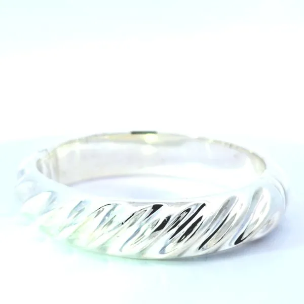 Estate- 950 Italian Silver Snap Bangle (27.8) Charles Frederick Jewelers Chelmsford, MA