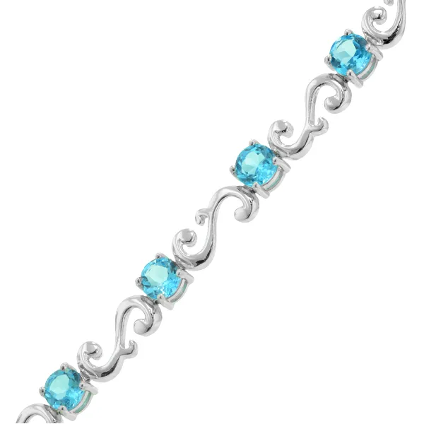 Sterling Blue Topaz Bracelet Charles Frederick Jewelers Chelmsford, MA