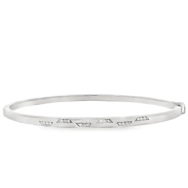 Sterling Silver Diamond Bangle Charles Frederick Jewelers Chelmsford, MA
