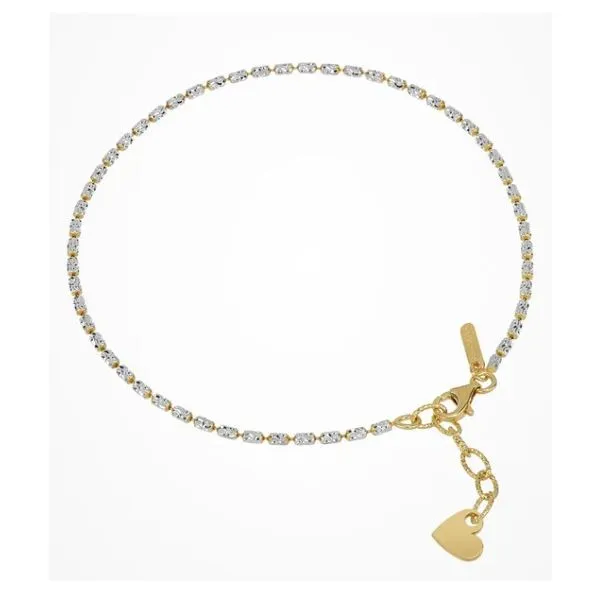 Sterling and Gold Plate Anklet Charles Frederick Jewelers Chelmsford, MA