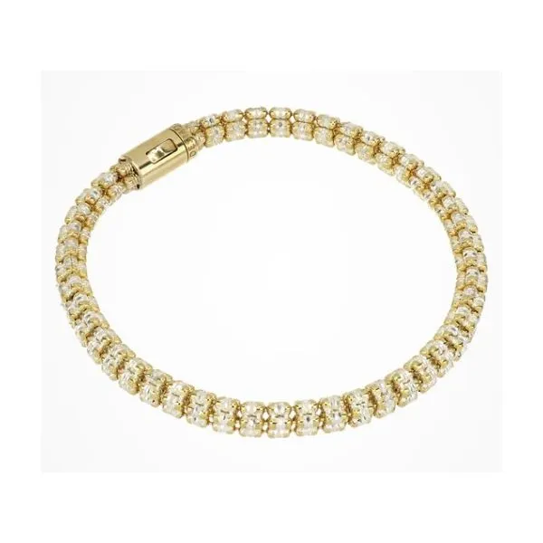 Silver and Gold Inifnity Bracelet Image 2 Charles Frederick Jewelers Chelmsford, MA