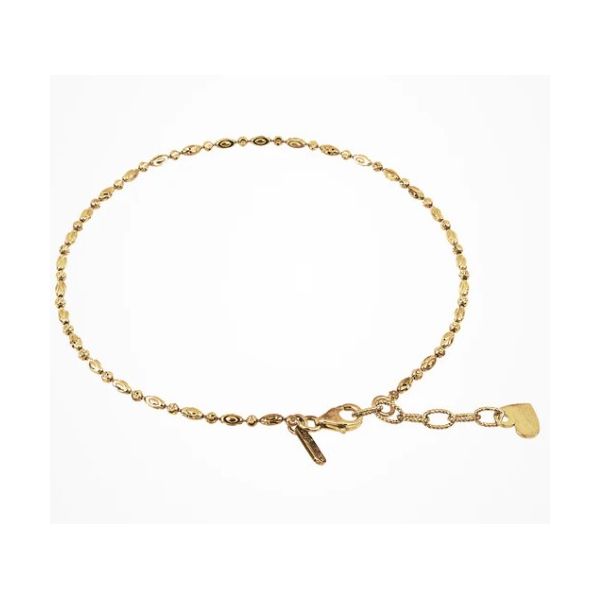 Sterling SIlver Diamond Cut Ball Bracelet with 18k Overlay Charles Frederick Jewelers Chelmsford, MA