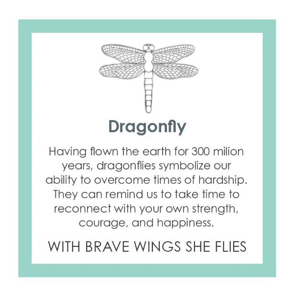 LOLA 19mm Small Sterling Silver Dragonfly Spring Green Image 2 Charles Frederick Jewelers Chelmsford, MA