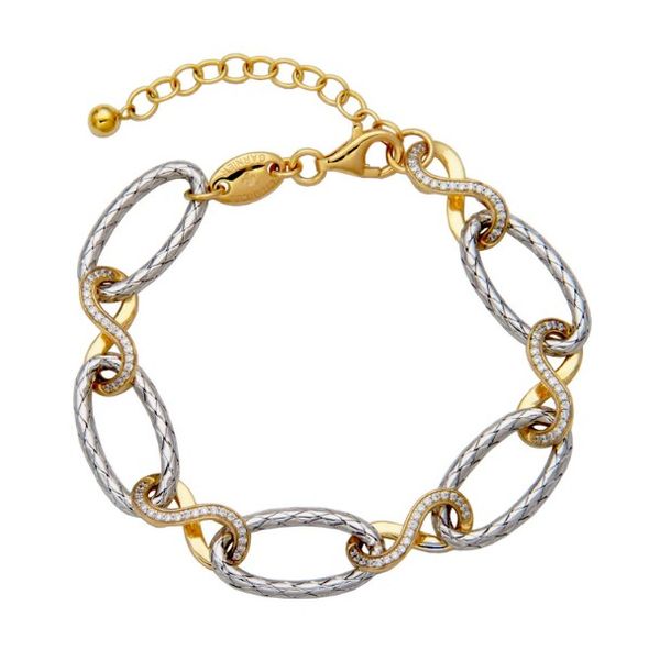 Sterling Silver 2Mm Mesh Link And Cubic Zirconia Bracelet Charles Frederick Jewelers Chelmsford, MA