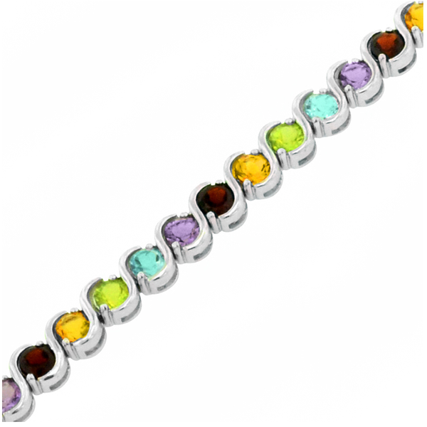 Sterling Silver 9.25ctw Multi Stone Bracelet Charles Frederick Jewelers Chelmsford, MA