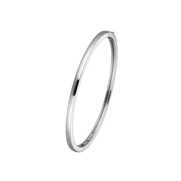 Sterling Rhodium Plate Bangle Bracelet Charles Frederick Jewelers Chelmsford, MA