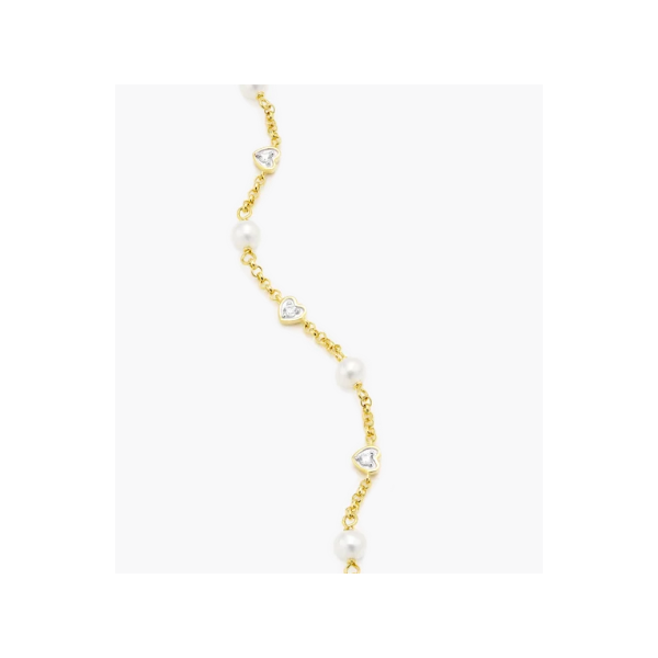 Bolo Style Hearts & Pearls Diamond Bracelet Charles Frederick Jewelers Chelmsford, MA