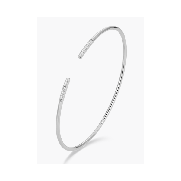 Sterling Lab Diamond Flex Cuff Bracelet Charles Frederick Jewelers Chelmsford, MA