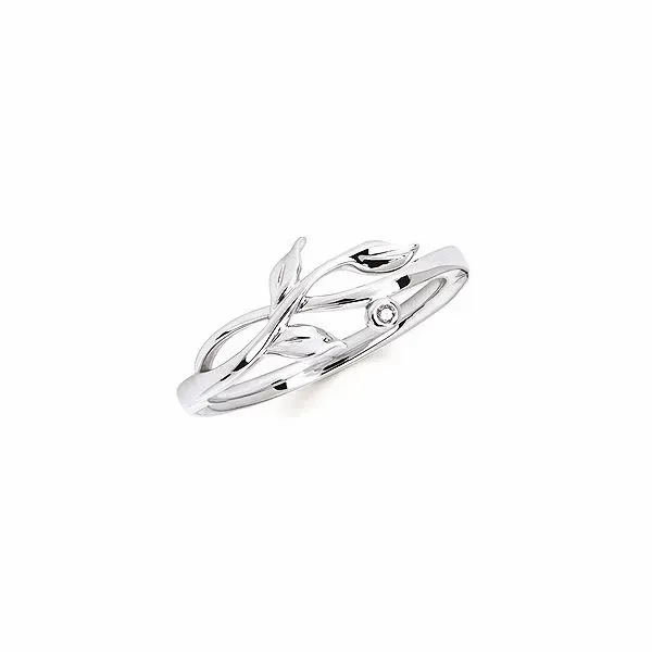 Vine Ring In Sterling Silver With .01 Ct. Diamond Charles Frederick Jewelers Chelmsford, MA