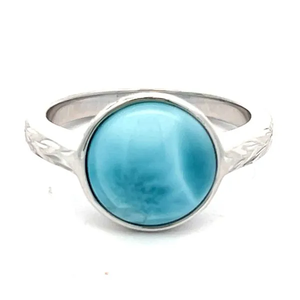 Sterling Silver Larimar Circle Ring Charles Frederick Jewelers Chelmsford, MA