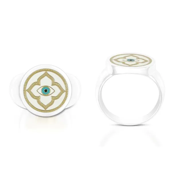 Lola Evil Eye Gold Alpine White 15MM ring Size 8 similar item image