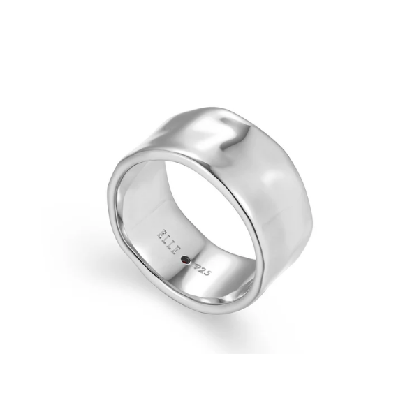Sterling Silver Hammered Wide Band By Elle Charles Frederick Jewelers Chelmsford, MA