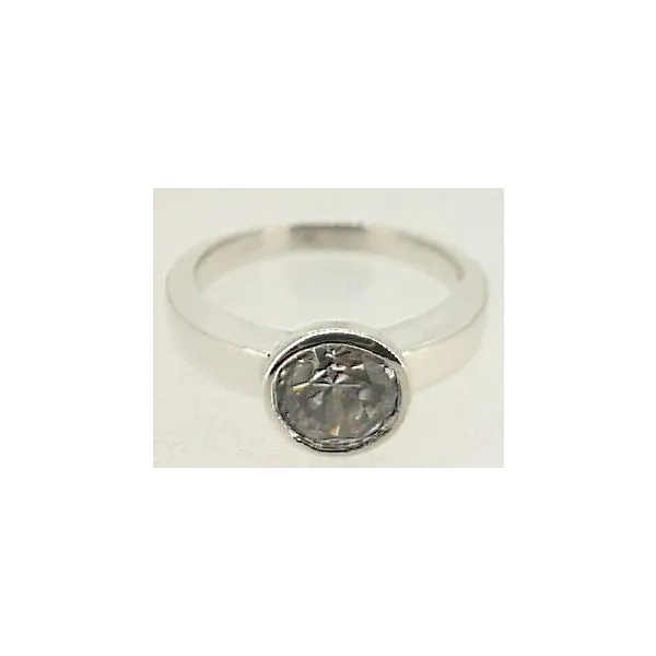 Sterling CZ Bezel Set Ring Charles Frederick Jewelers Chelmsford, MA
