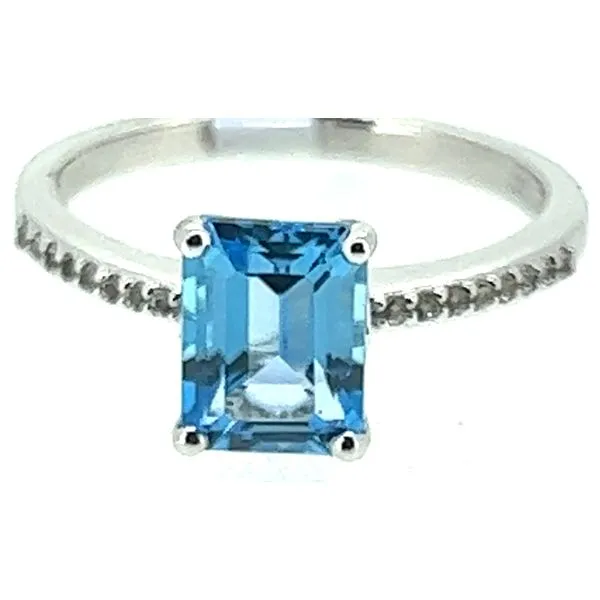 Sterling Blue Topaz Ring Charles Frederick Jewelers Chelmsford, MA