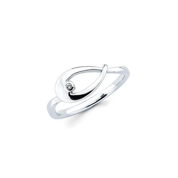 Diva Diamonds® Knot Ring In Sterling Silver With .01...