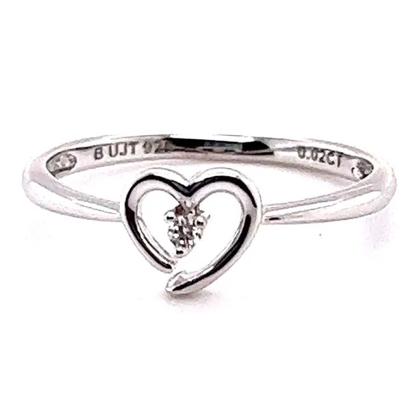 Sterling .02ctw Diamond Heart Ring Charles Frederick Jewelers Chelmsford, MA