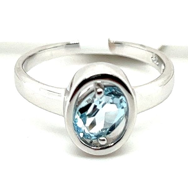Sterling Silver .68ct Blue Topaz Ring Charles Frederick Jewelers Chelmsford, MA