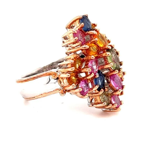 Sterling/Palladium Plate Multi Gem Stone Fashion Ring Image 2 Charles Frederick Jewelers Chelmsford, MA