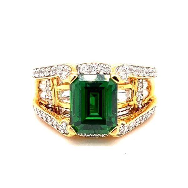 Sterling Green Stone Ring Unworn Charles Frederick Jewelers Chelmsford, MA