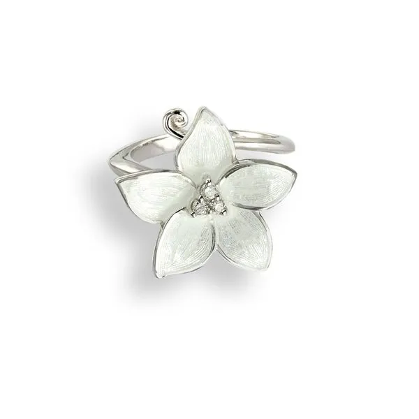 Enamel Stephanotis Ring Charles Frederick Jewelers Chelmsford, MA