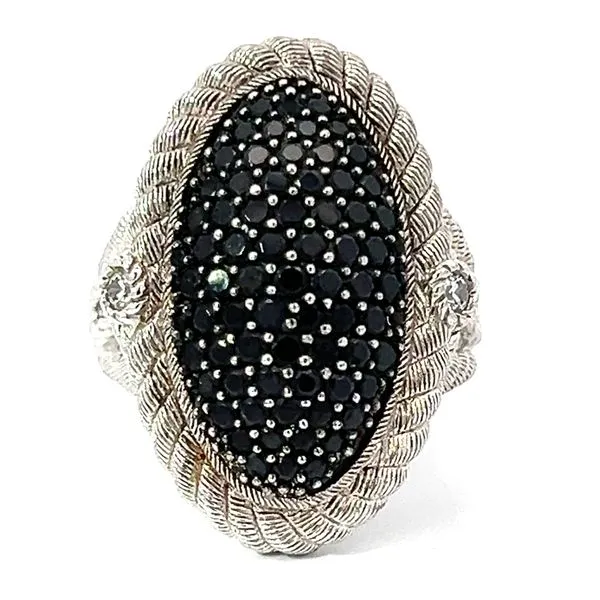 Sterling Judith Ripka Black Spinel And Simulated Diamond Ring Charles Frederick Jewelers Chelmsford, MA