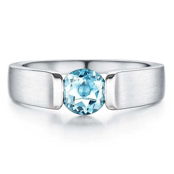 Sterling Silver Blue Topaz Ring Charles Frederick Jewelers Chelmsford, MA