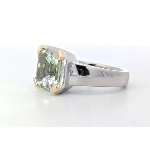 Sterling & 14ky Green Quartz Ring Image 2 Charles Frederick Jewelers Chelmsford, MA