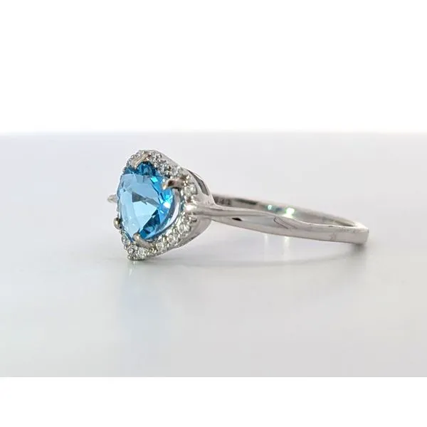 Sterling Blue and White Topaz Ring Image 2 Charles Frederick Jewelers Chelmsford, MA