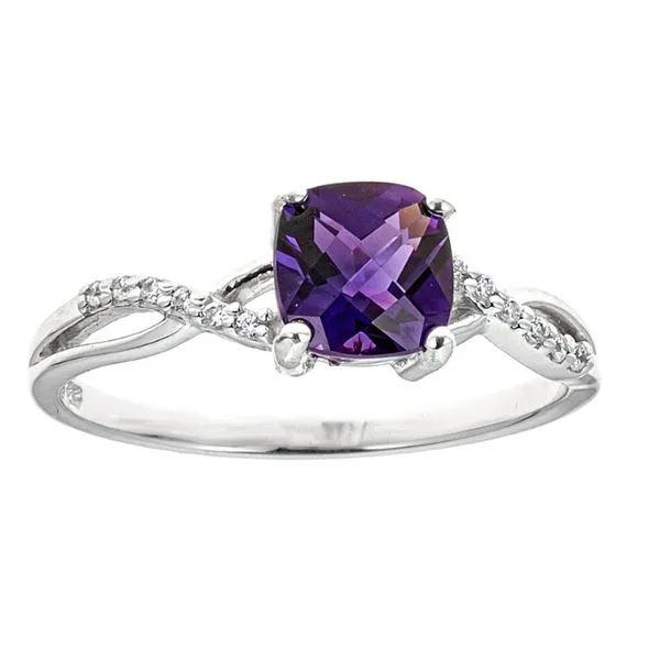 Sterling Amethyst and White Topaz Ring Charles Frederick Jewelers Chelmsford, MA