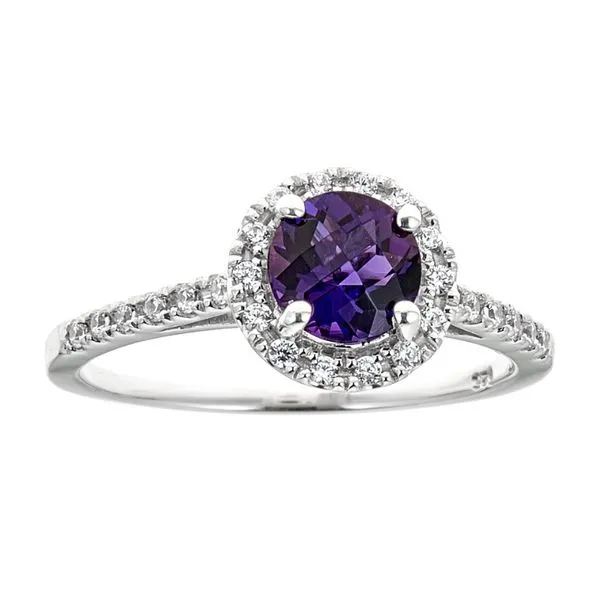 Sterling Amethyst and White Topaz Ring Charles Frederick Jewelers Chelmsford, MA