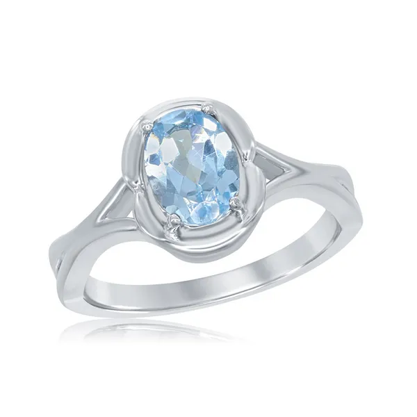 Sterling Blue Topaz Ring Charles Frederick Jewelers Chelmsford, MA