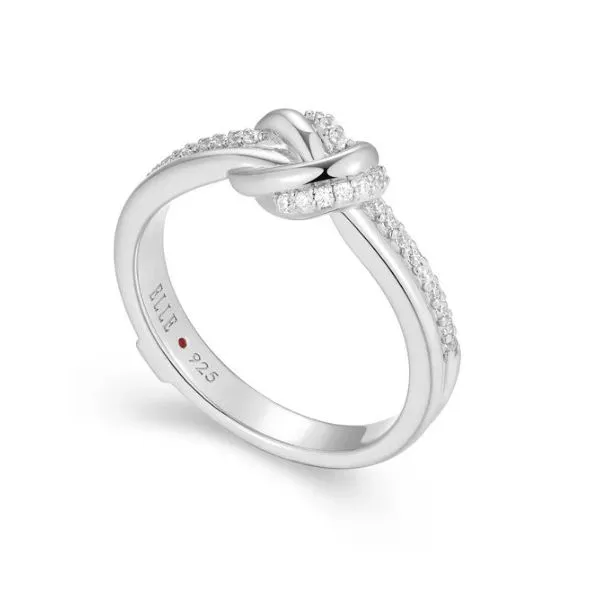 Unity Knot Ring in Rhodium-Plated Sterling Silver Charles Frederick Jewelers Chelmsford, MA