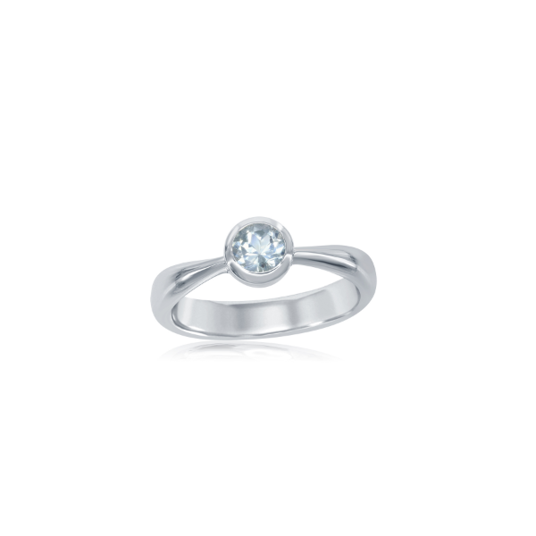 Sterling .45ct Blue Topaz Ring Charles Frederick Jewelers Chelmsford, MA