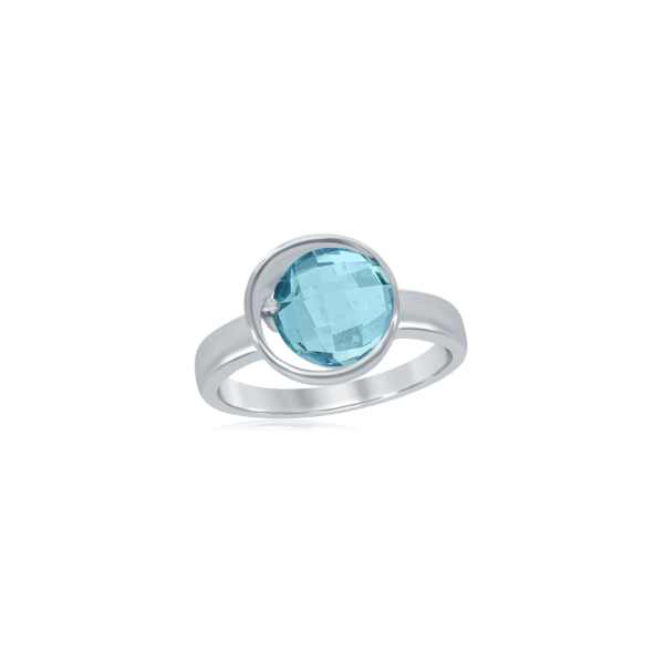 2.33ct Blue Topaz Ring Charles Frederick Jewelers Chelmsford, MA