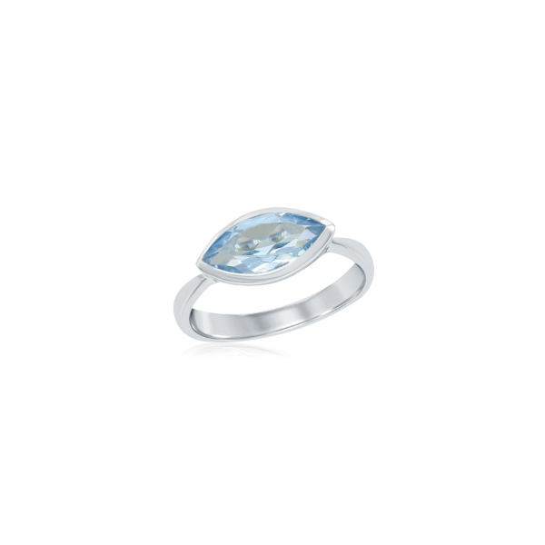 Sterling 1.50ct Blue Topaz Ring Charles Frederick Jewelers Chelmsford, MA