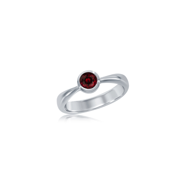 Sterling Silver .45ct Garnet Ring Charles Frederick Jewelers Chelmsford, MA