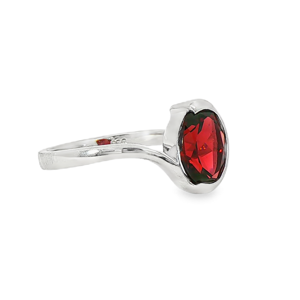 Sterling Silver 2.14ct Garnet Ring Image 2 Charles Frederick Jewelers Chelmsford, MA