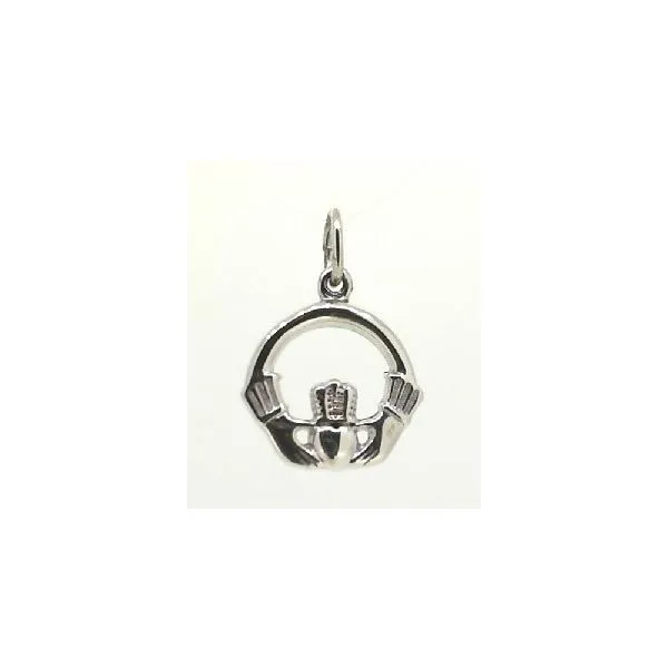 Sterling Claddagh Pendant/Charm Image 2 Charles Frederick Jewelers Chelmsford, MA