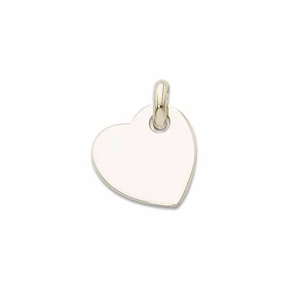 SS Heart Birthstone Tag Charm