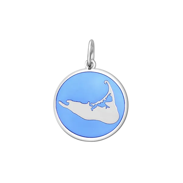 19Mm Nantucket Island Silver Light Blue Charm Charles Frederick Jewelers Chelmsford, MA