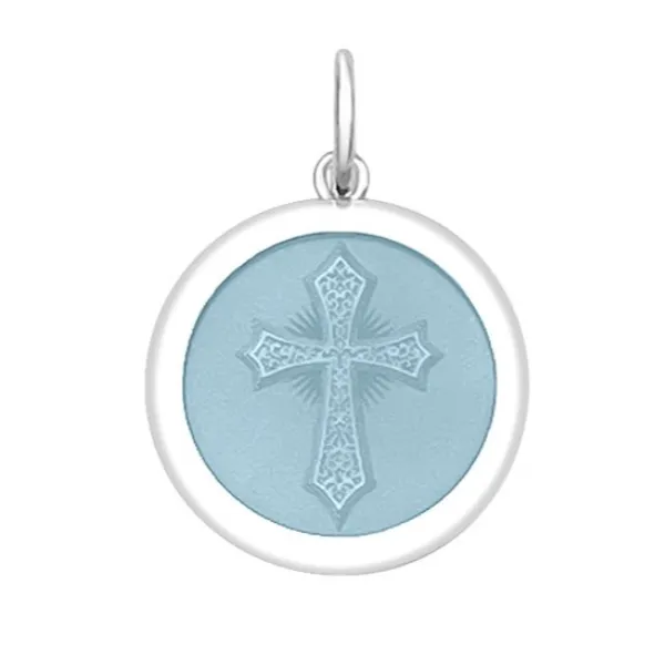 LOLA Pale Blue Cross Charm Charles Frederick Jewelers Chelmsford, MA