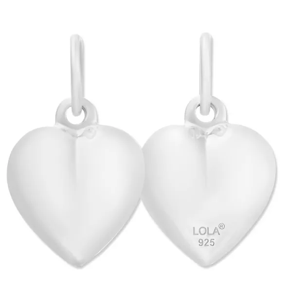 Sterling Silver Lola Puffy Heart Tag Medium