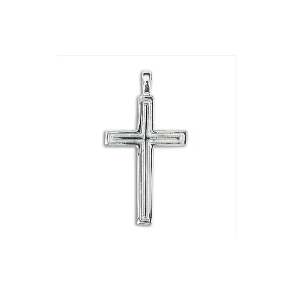 Sterling Silver Large Outline Cross Charles Frederick Jewelers Chelmsford, MA