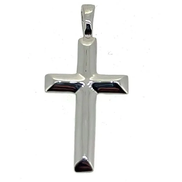 Sterling Medium Angled Cross Charles Frederick Jewelers Chelmsford, MA